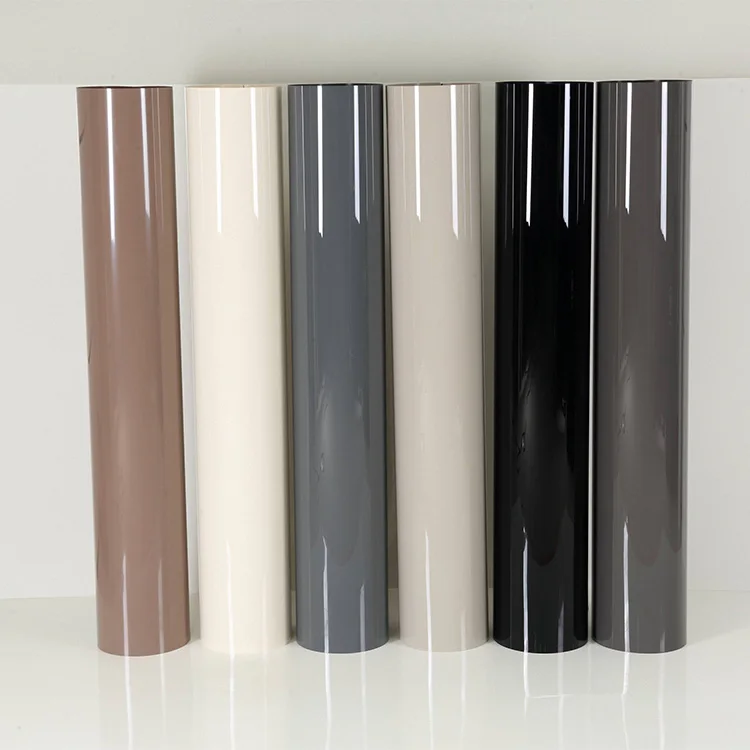 Decorative Grey marble color petg furniture film for membrane press mdf