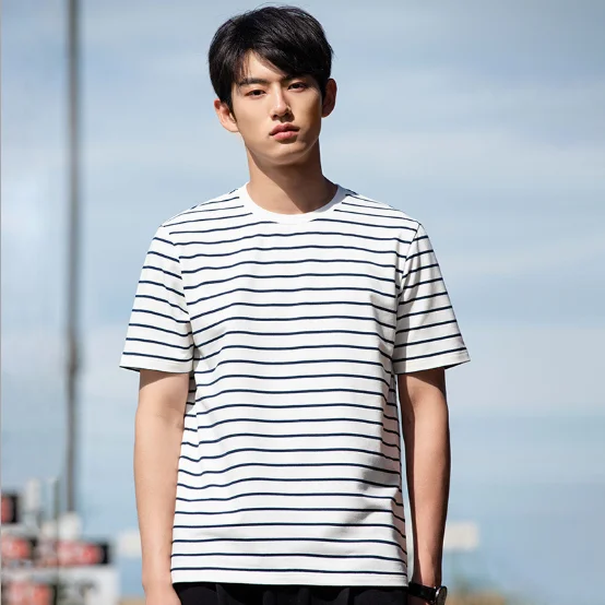 Shuliqi Custom Mens  Two  Color Block Half Black Half White T cotton Shirt