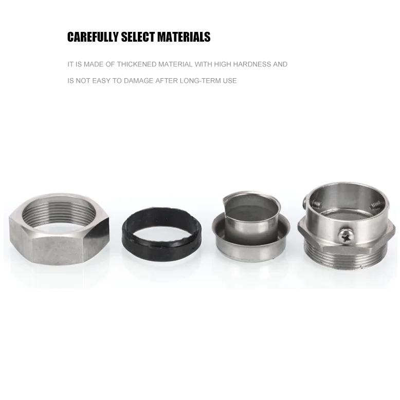 304 Series DKJ Sleeve Style Adaptor Ferrule Type Hose Joint Thread Stainless Steel Flexible Conduit Connector