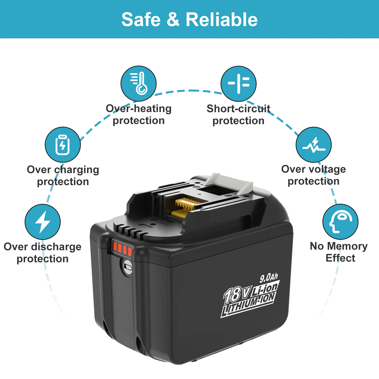 Ready to ship replacement high capacity for makitas battery 18v 9ah pack for makitas 18v power tool combo kit cordless drill