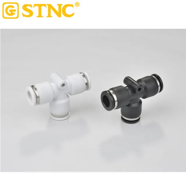 STNC Hot Sales YPE Series Grey White Color Union Tee Push In One Touch Quick Connector Fitting For Pneumatic Parts