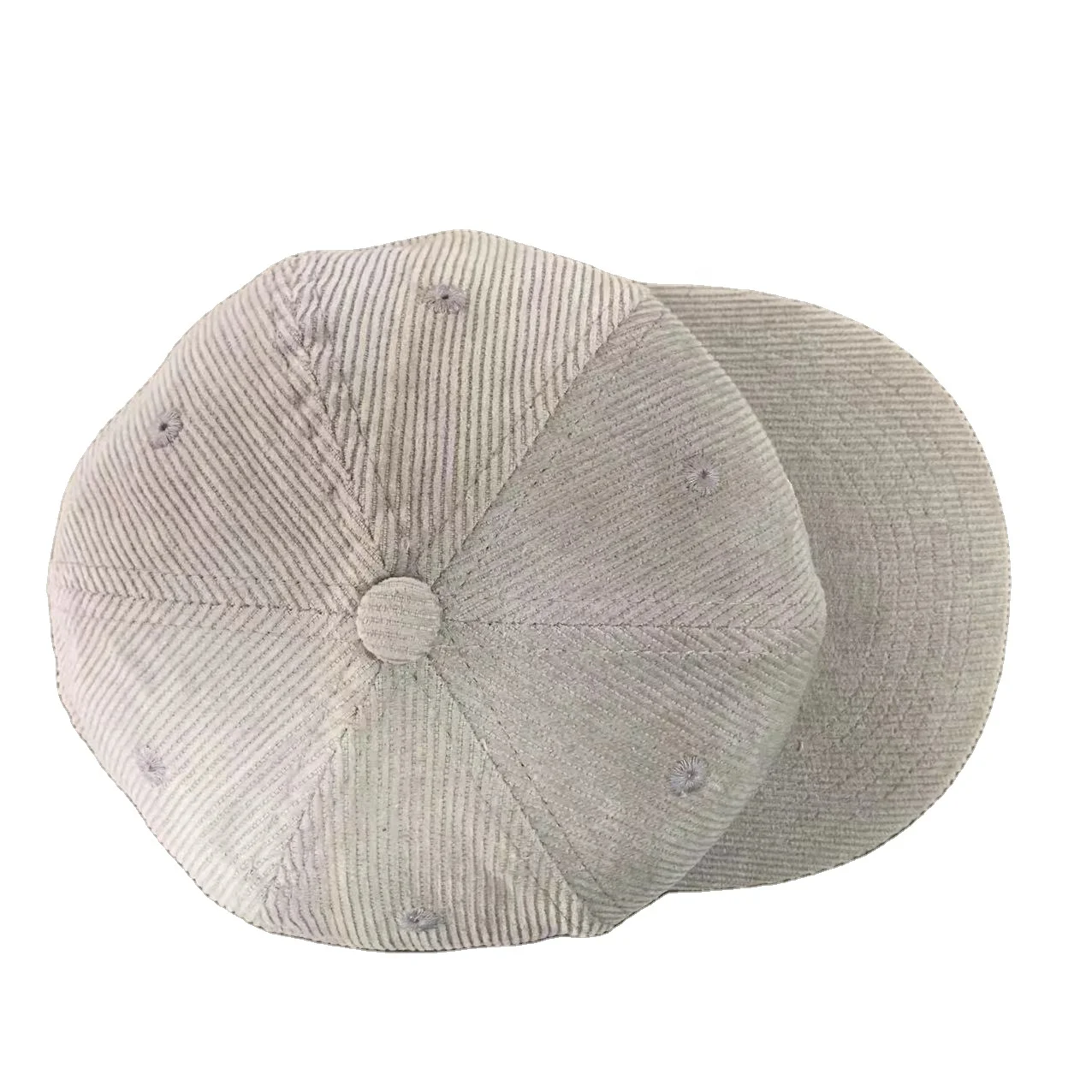 High Quality Wholesale Classic Custom Embroidery Logo 6 Panel Unisex Tan Corduroy Cap Plain Corduroy Snapback Hat Gorras