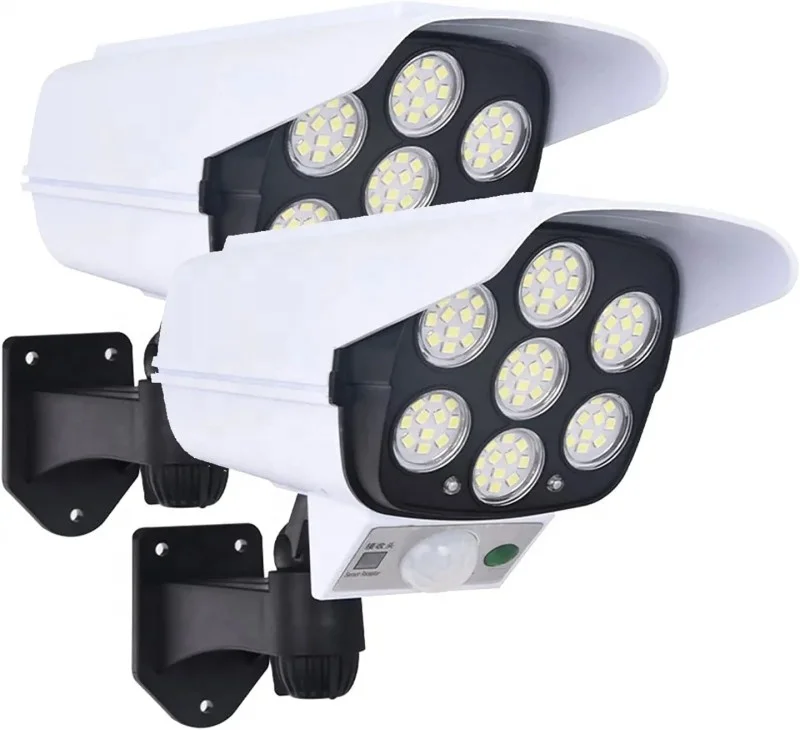 Simulation Surveillance Anti-theft LED Simulation Monitoring Security Lighting Motion Sensor Solar Wall Light