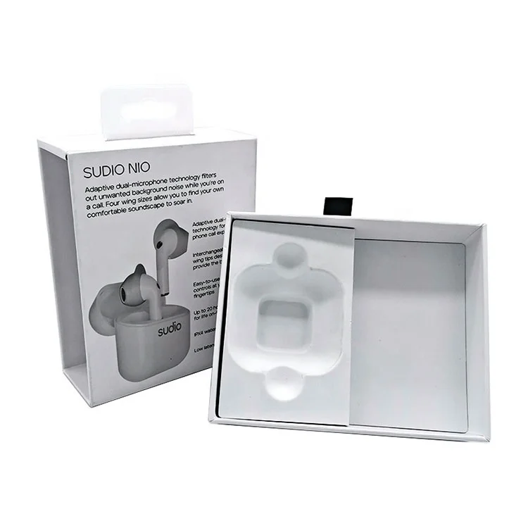 Изготовленная на заказ роскошная белая коробка для наушников от a6s Заводская упаковки электронных продуктов с индивидуальным логотипом