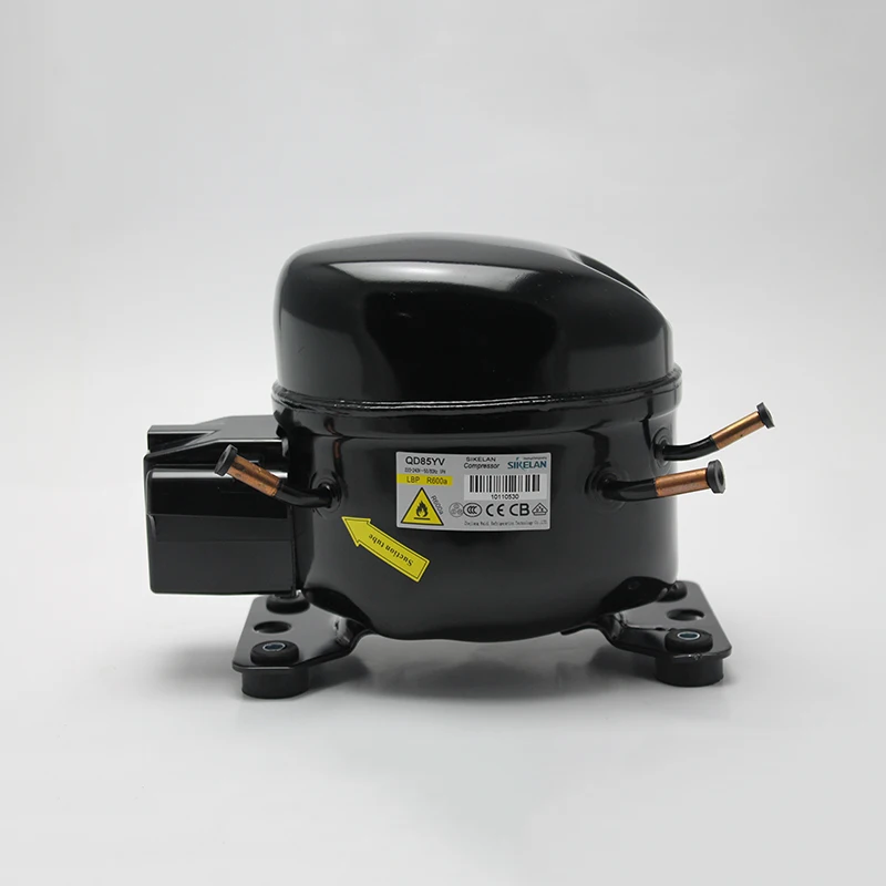 2024 Stock SIKELAN R600a AC QD85YV Fridge Freezer Refrigerator Hermetic Reciprocating Compressor