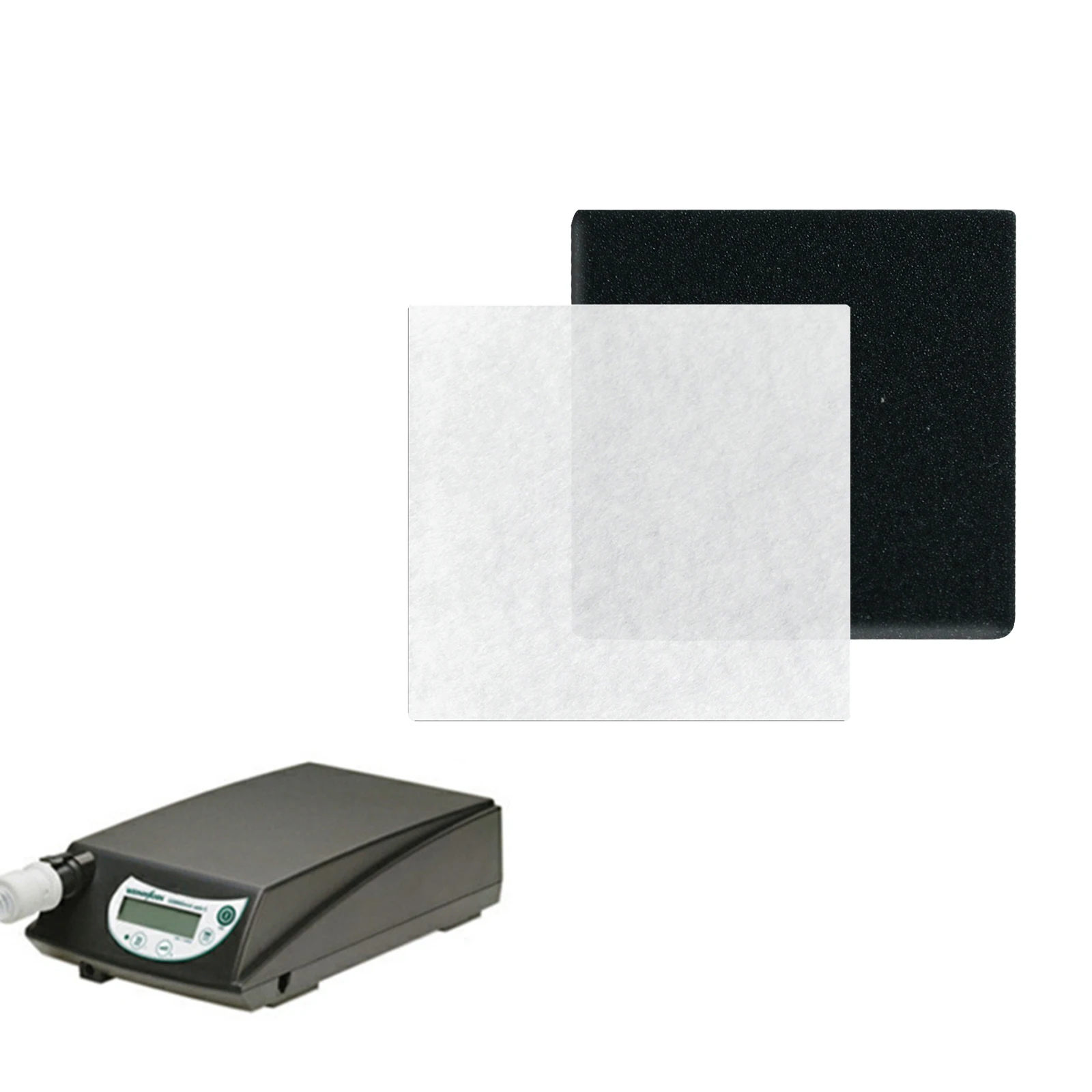 1 Pair Square Filters for Weinmann machines Black Foam Filter and White Ultra Fine Filters Replacement Supplies