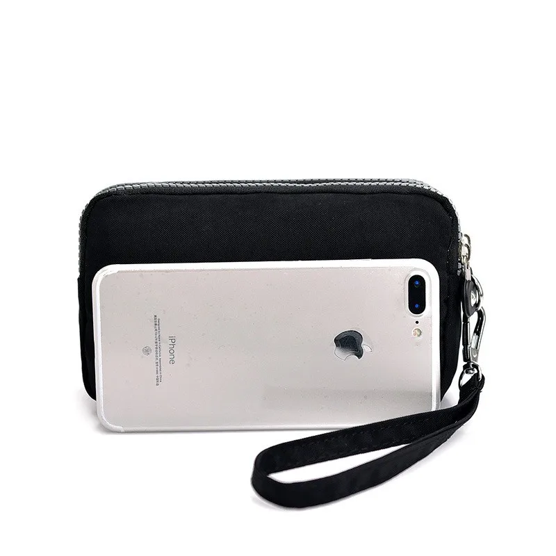 Free shipping in China Multifunction 3 Layers Zipper Key Card Phone Pouch Coin Money Bag Woman Long Purse Wallet