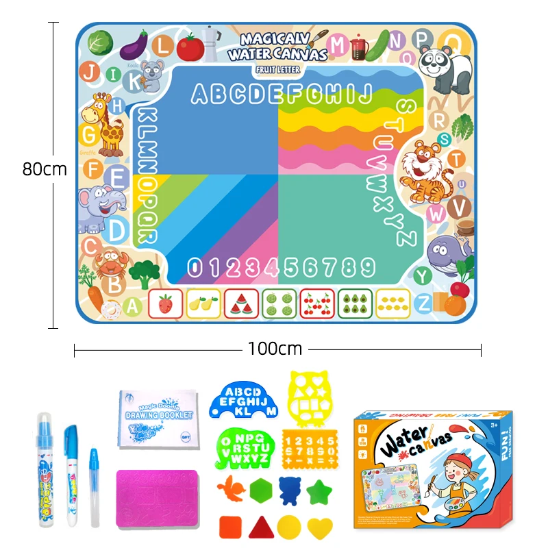 Hot Sale large-size water magic mat study drawing kids magic water painting doodle mat Educational Toys Gifts for Kids