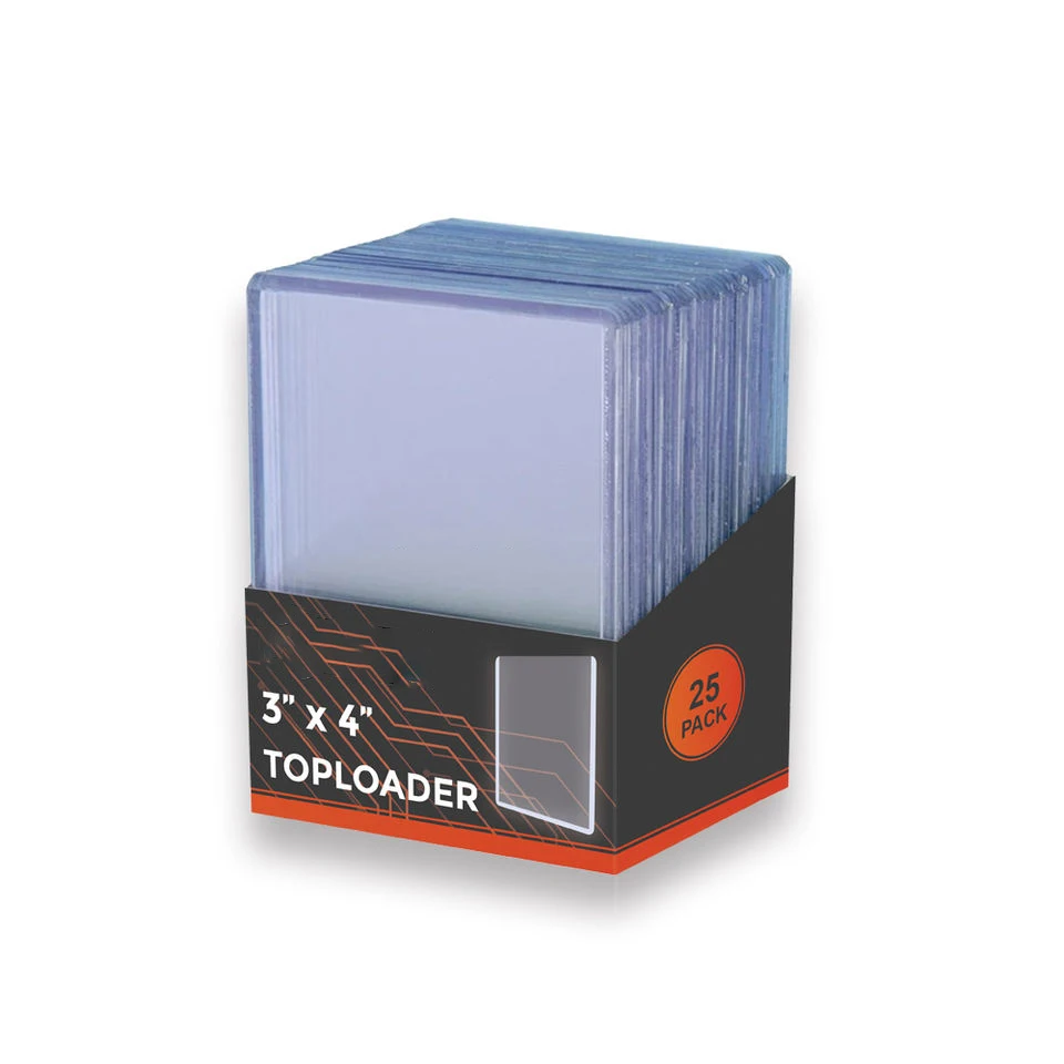 3X4 дюйма толщиной 100PT Toploader 25ct карточные втулки