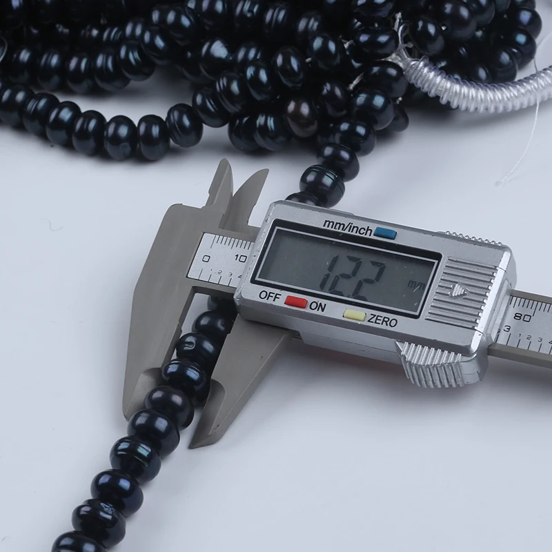 Wholesale Black  Big Size 12-13 mm Button  Freshwater Pearl Strands For  Jewelry Making