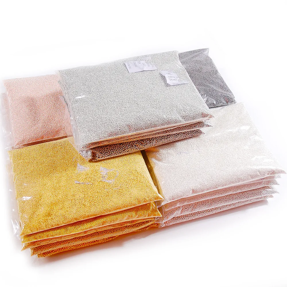 3D nail art metal caviar beads nail art mini metal ball metal beads 8sizes