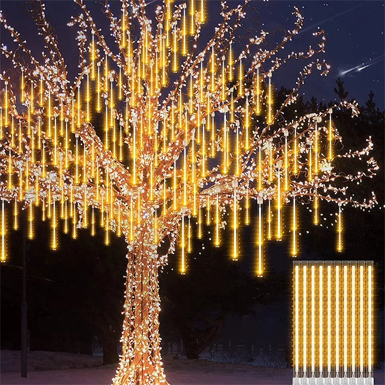 LED Meteor Shower Lights Outdoor 8 Tubes Meteor Christmas Lights garland Falling Rain Lights for Party