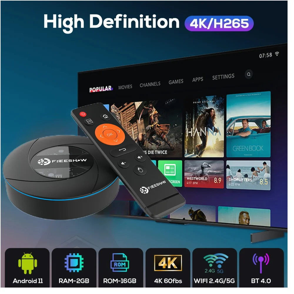 Global 4k Set-top Box Free show rockchip RK3328 2.4G/5G dual Wifi Android OTT internet streaming tv box xnxx video media player