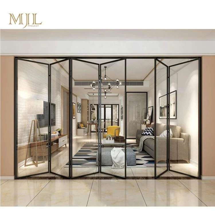 NFRC Bulk Bifold Doors Aluminium Folding Patio Exterior Aluminum Bi Folding Glass Door Accordion Doors