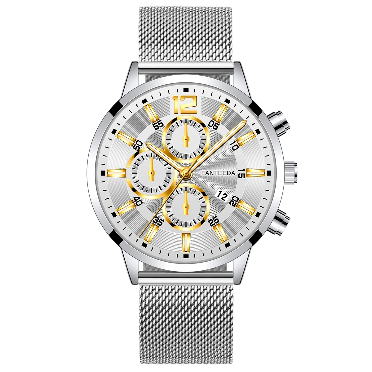 4297 Watch Men Custom Ultra-Thin Business Men Watches Quartz Stainless Steel Band Silver Sport Wrist Watch