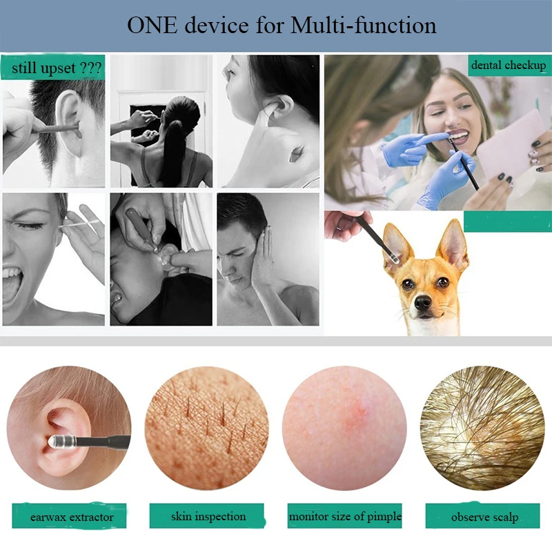 Snake Wireless Inspection Camera Otoscope Ear Wax Remover Ear Cleaner Electric Otoscope Android