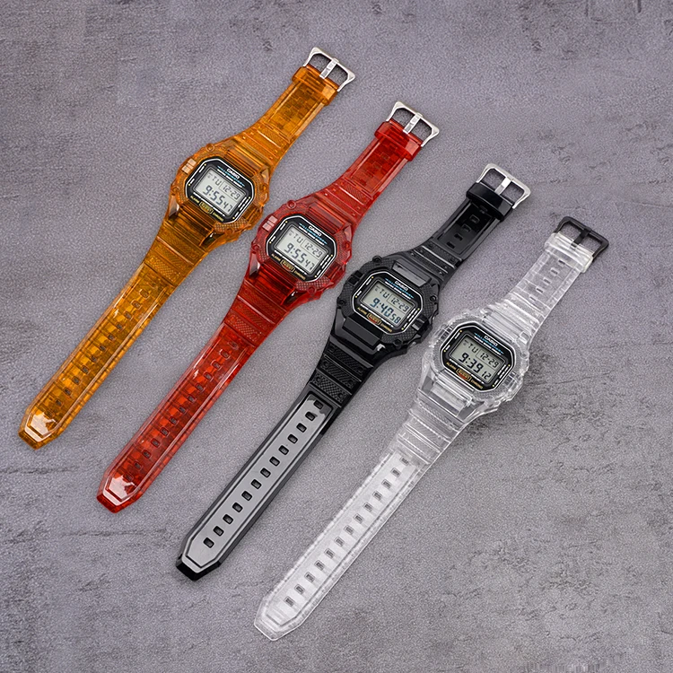 LAIHE Custom High Quality Correas Reloj TPU Multicolor Watch Strap Watchband for Casio Watch Bands Straps