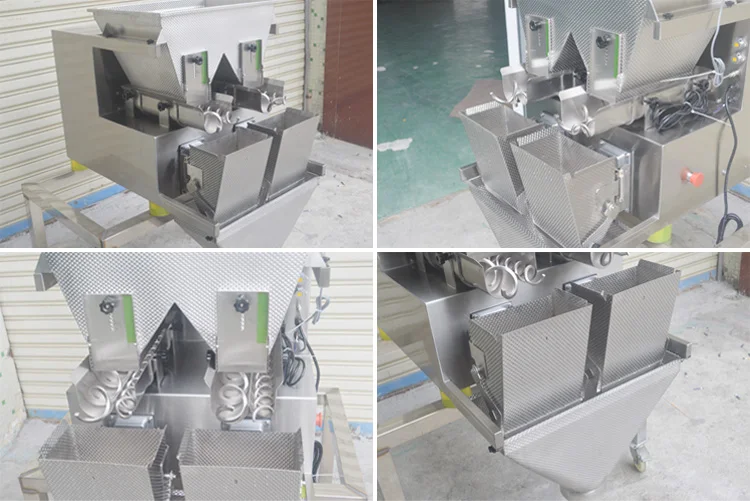 auger screw feeding feeder stciky chai 2 4 head linear dosing weigher filling packing machine red black sugar meat humid salt