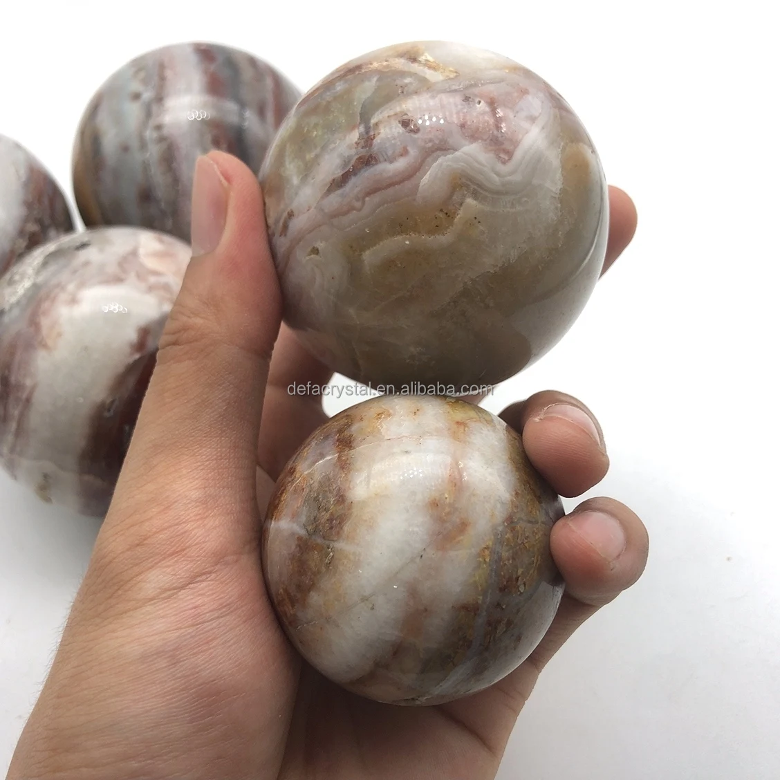 Wholesale Sphere Crystals Healing Stones Crystal Sphere Crystal Ball Ocean Agate Sphere For Decoration