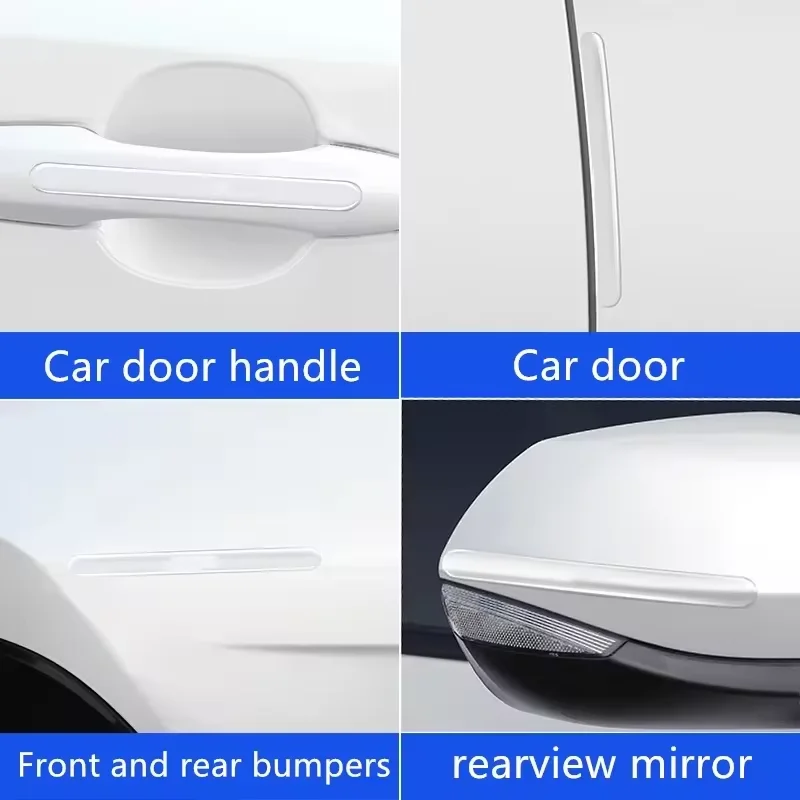 10 PCS Car Door Handle Scratch Protector Universal Waterproof Anti-Scratch Car Door Rear View Mirror Protector Accessories