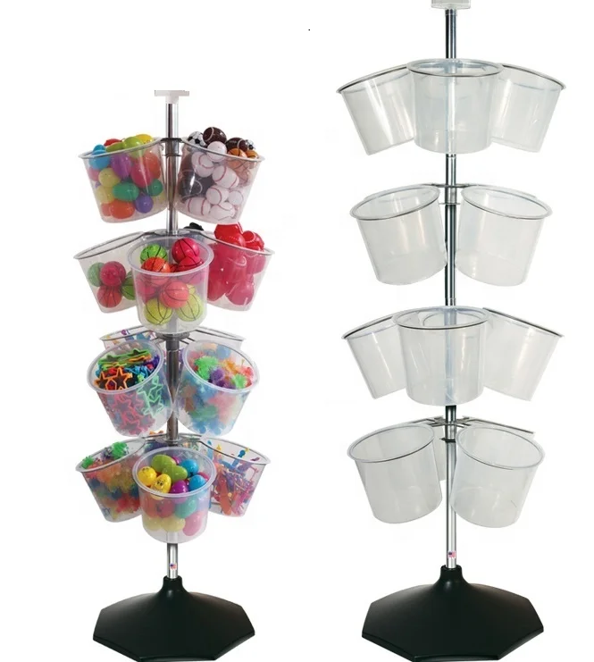 High Quality Removable Flooring Plastic Jar Sweets Display PVC Stand Metal Candy Racks For Candy Store Supermarket