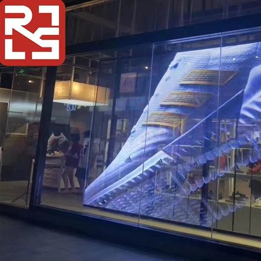 New Technology  High Transparency Ultra-light and Thin Outdoor Indoor Transparent LED Crystal Film Screen