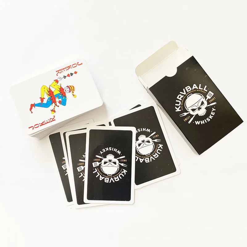 Cheap Shipping Tuck Box Poker Size Good Printing Flash Card Game Custom Logo Playing Card