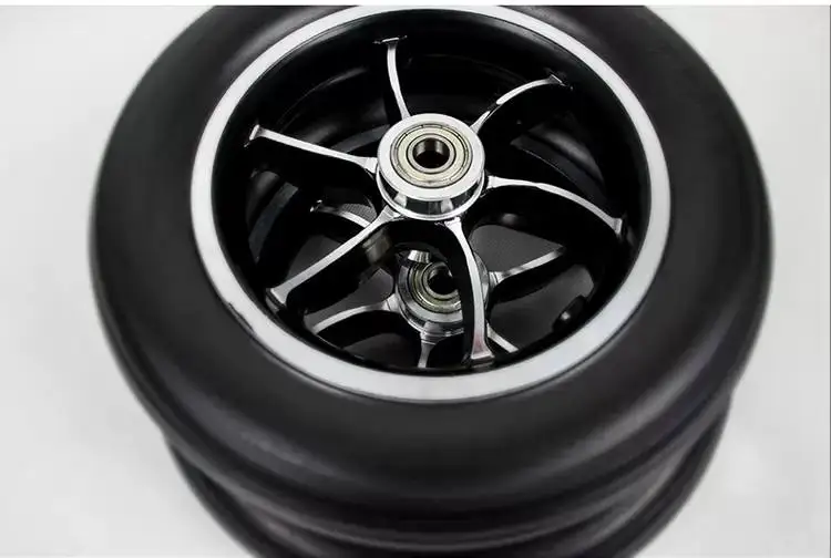 Wholesale Electrical Wheelchair Spare Parts 8 inch PU Solid Tires for electric Wheelchair Front Wheel from factory