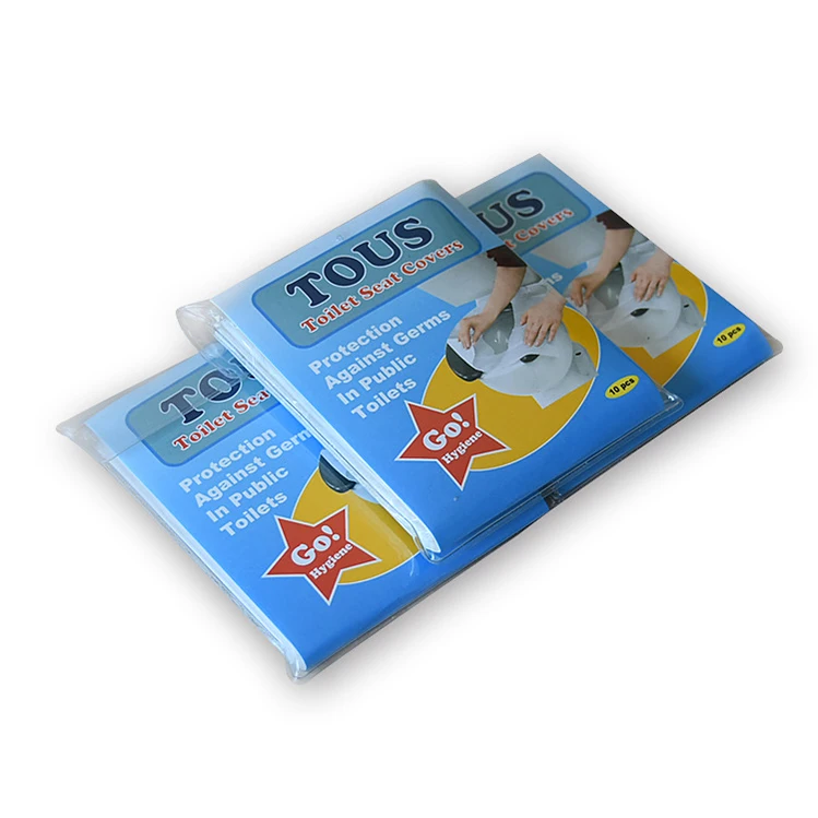 high quality chinese factories plastic bag 1/16 toilet seat covers paper flushable