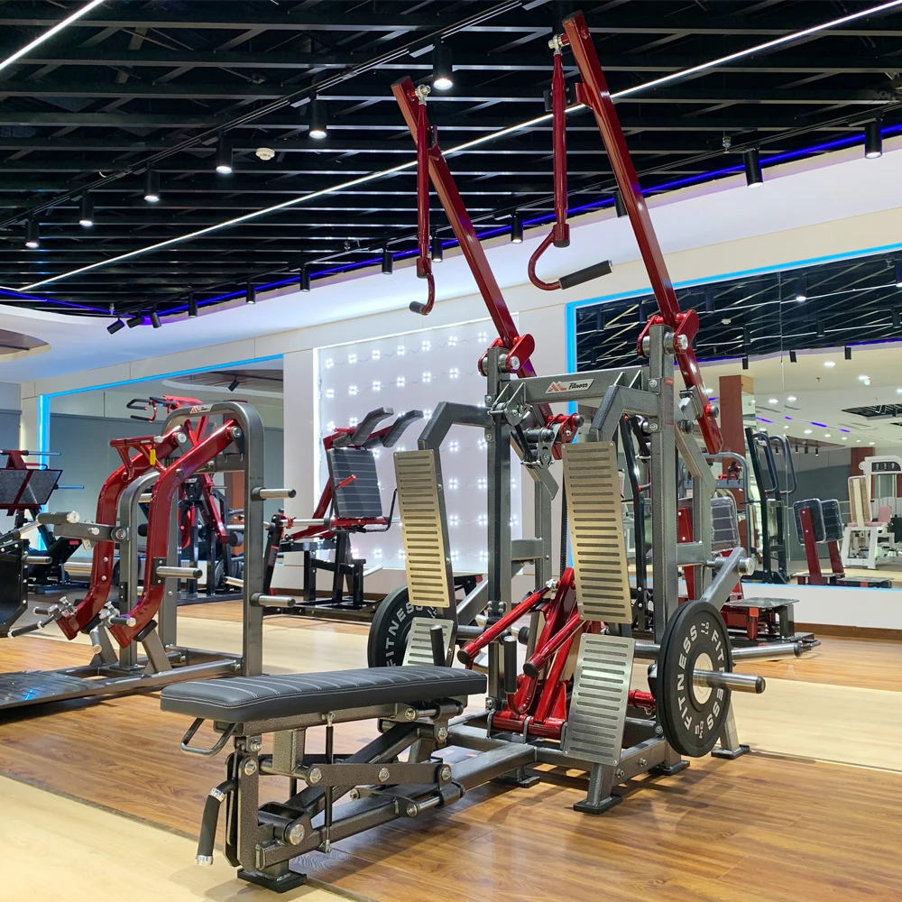 New Arrival Commercial Gym Strength Exercise Seated Plate Loaded Lat Pulldown and Low Row Machine For Body Building