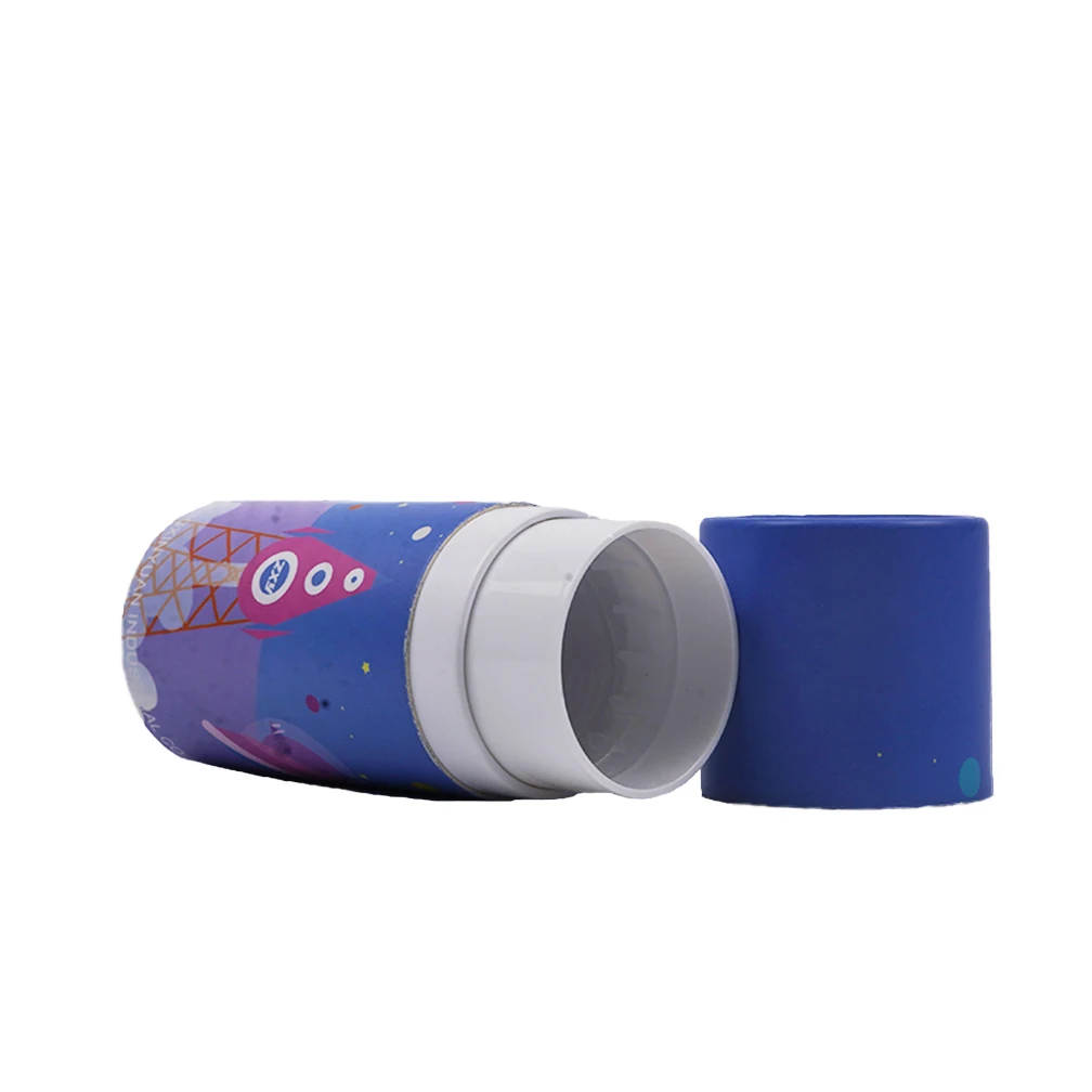 Biodegradable Paper Deodorant Tube Round Paper Tube White Twist up Cylinder Top Bottom Box Cardboard Kraft Tubes