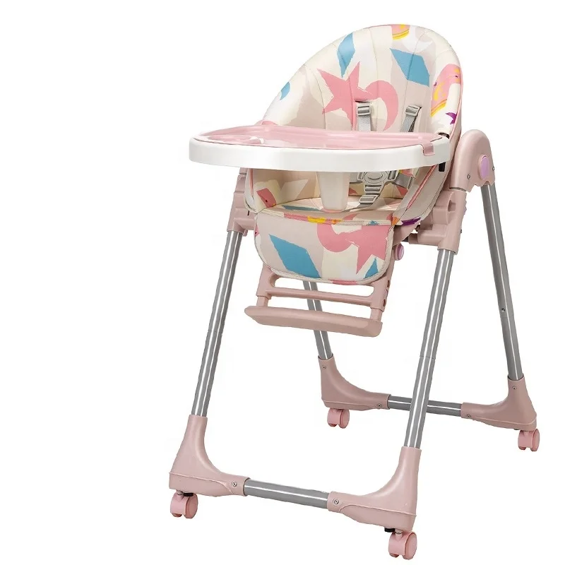 Baby Foldable Baby Rushed Metal Baby Highchair Children Feeding Chairs Brand Seat