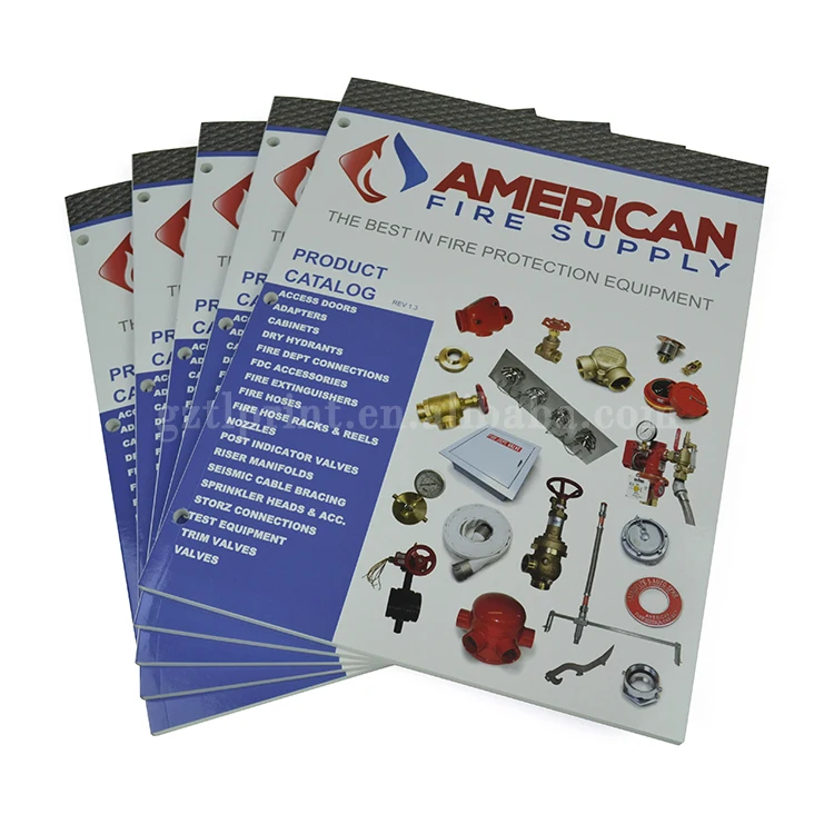  Catalogue printers perfect bound bulk catalog printing with 3 holds punched at China Printing