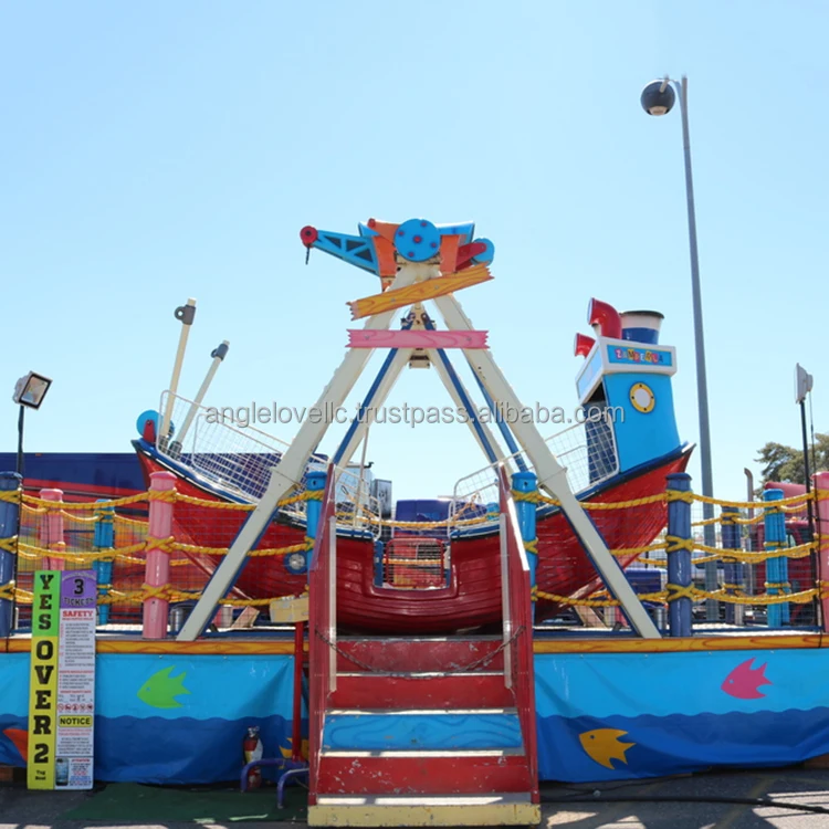 Thrill Extreme Trailer Mounted Mobile Amusement Swing Carnival Kids Mini Pirate Ship For Sale