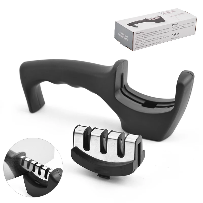 High Quality 3-Stage Chef Knife Sharpener Kitchen Knives Sharpener with ABS Handle
