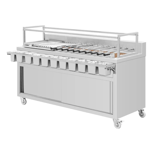 Commercial Bbq Brazilian Charcoal BBQ Grill Automatic Rotisserie Grill