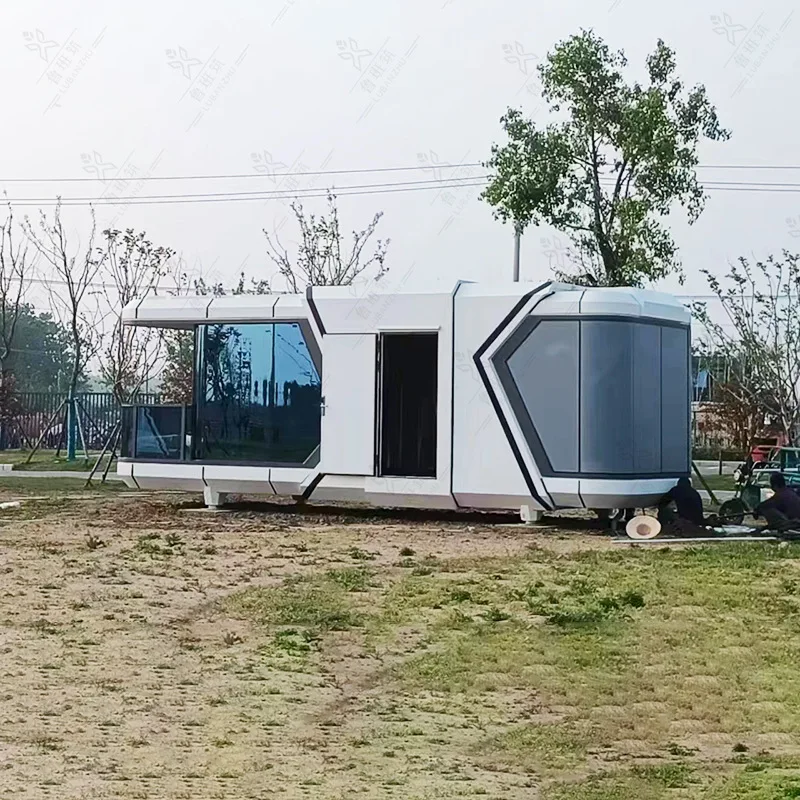 Kitchen Bathroom Air Conditioner Projector Capsule House Used as Airbnb Camping Base Hotel Prostitute Red Light Room
