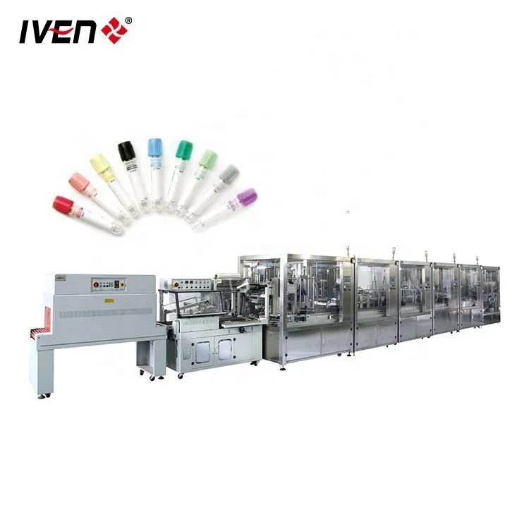 Aseptic Disposable Blood Serum Tube Vacuum Blood Collection Tube Assembly Machine Blood test tube Manufacturing Plant