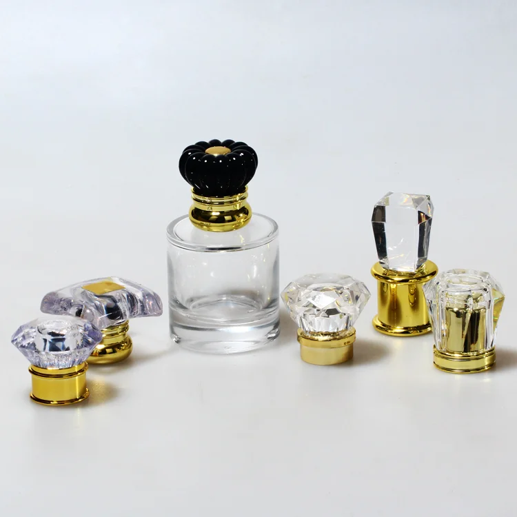 Factory OEM Perfume Bottle Caps Nice design cylinder Surlyn ABS material hot selling customized square Acrylic cap