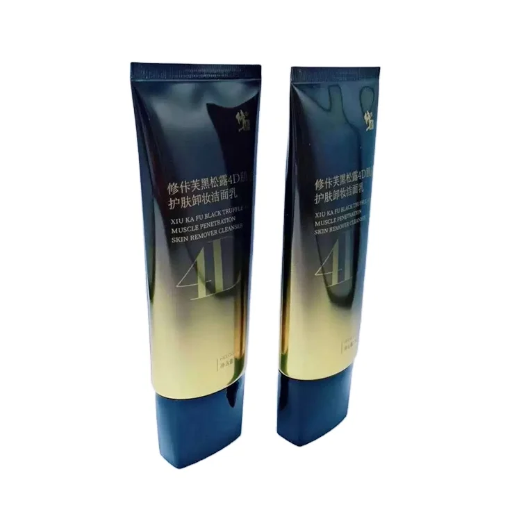 Custom 100g Transparent Empty Plastic PE Hand Cream Body Lotion Soft Cosmetic Packaging Squeeze Tube