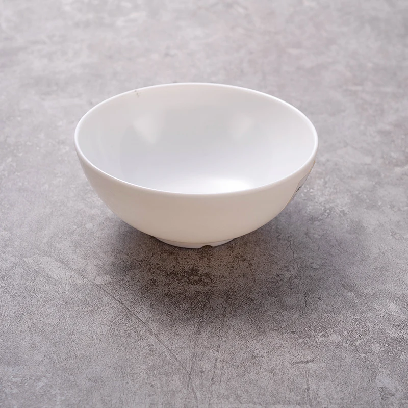 Lightweight Unbreakable 100% Melamine White Cereal/Soup/Salad Bowls for Restaurant Buffet Dining