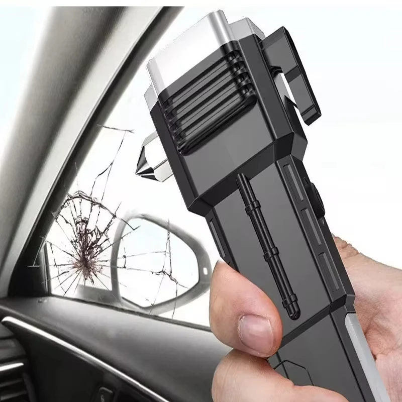 Outdoor LED Torch light COB Car Window Breaker Safety Tools USB Cable Rechargeable Camping Waterproof Flashlight