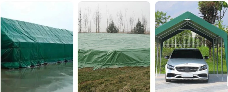 PVC Tarpaulin Waterproof Custom Logo Fireproof  Heavy Duty Solid Color PVC Vinyl Tarp Tarpaulin With Eyelet Grommet