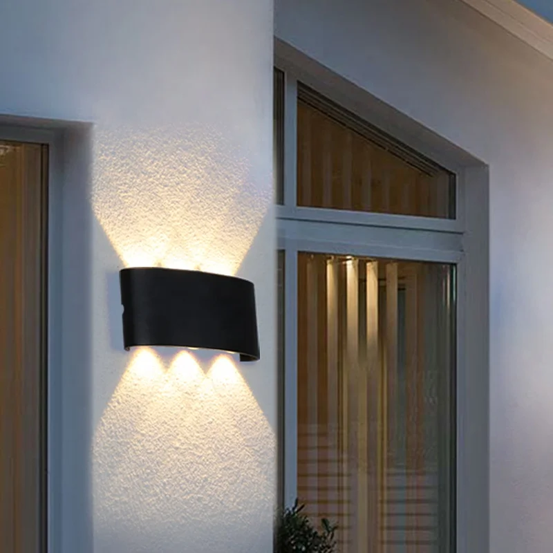 LED Outdoor Wall Lamp Balcony Wall Lamp Aisle Creative Courtyard Modern Minimalist Bedroom Living Room LED Outdoor Light 6w 12w