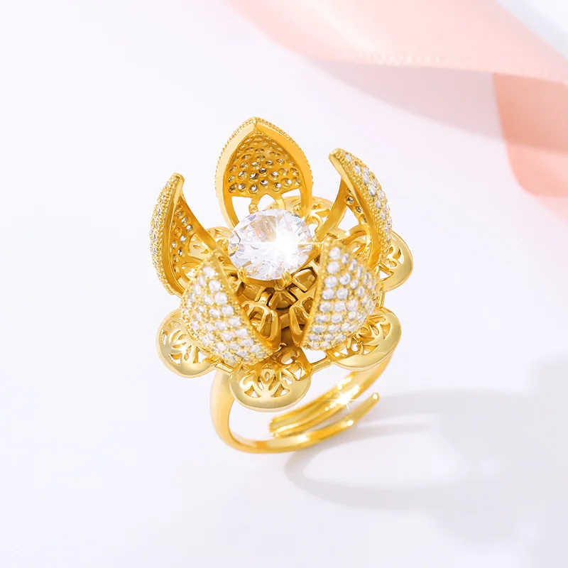  Полые Открытые и закрытые кольца для женщин 2020 Bijoux Femme цветущее цветочное кольцо ювелирные изделия оптом