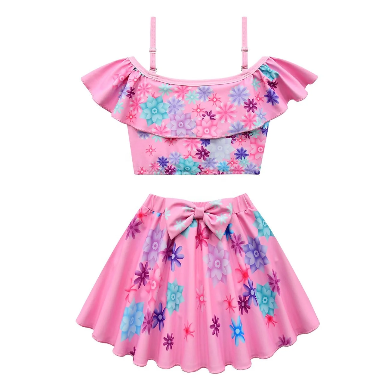 Girl Princess Swimsuits Swimwear Beachwear Children Bathing Suit