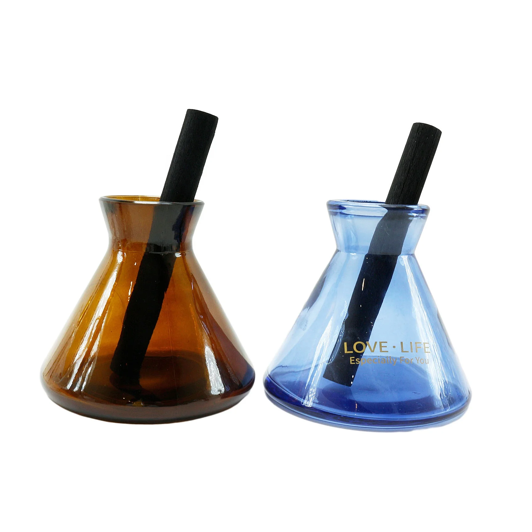 Glass diffuser aromatherapy bottle container luxury aroma reed diffuser jars XB-01Q
