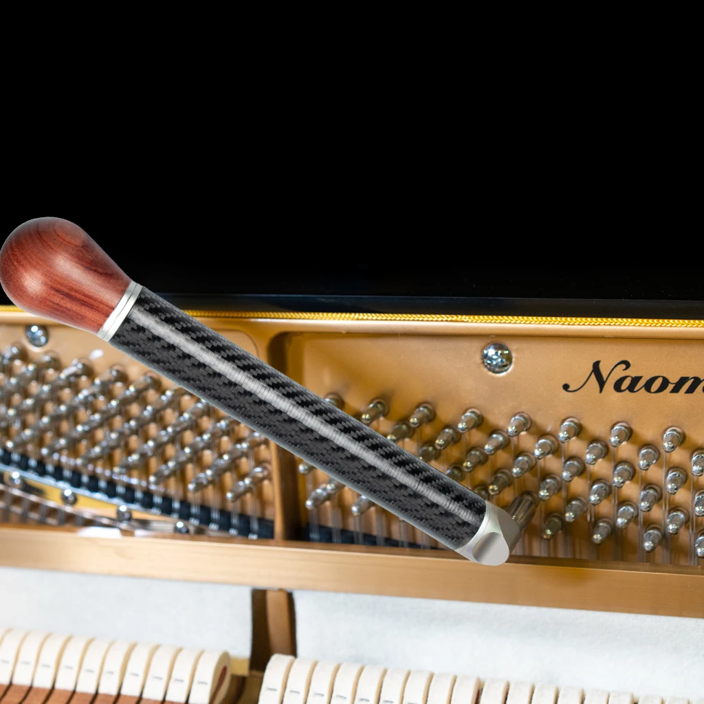 Advanced Professional Carbon Fiber Piano Tuning Hammer Wrench Lever Hardwood Handle With 5/10/15 Degree Angle Tip 1/2/3