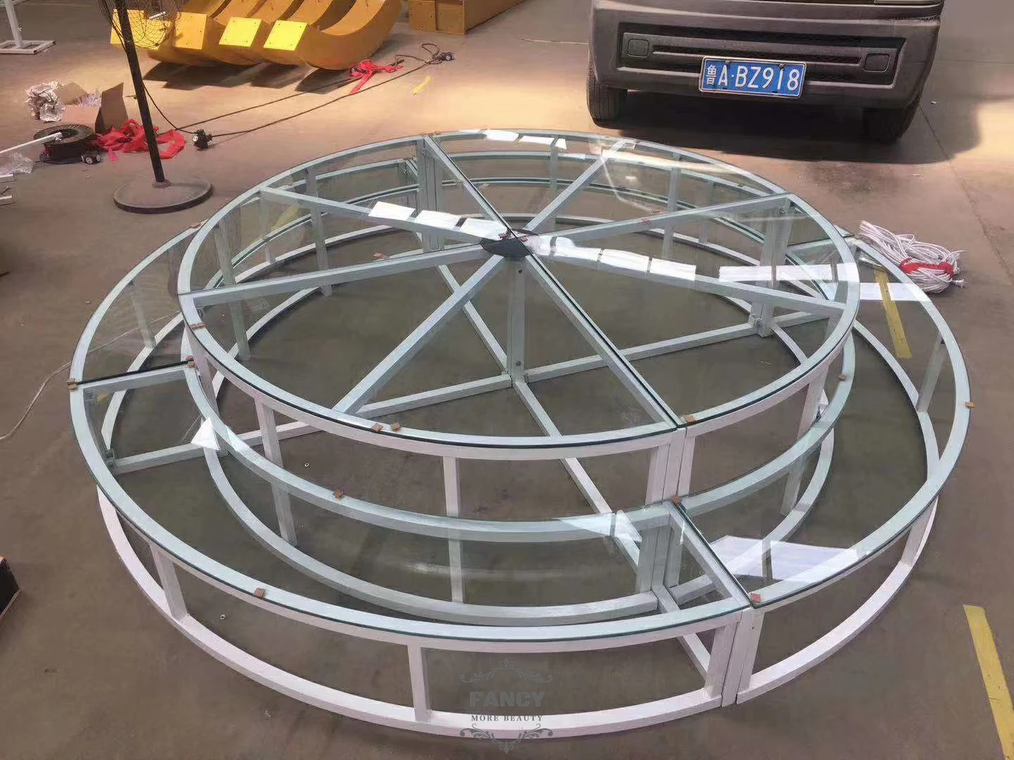 Round LED Dance Floor circular glass stage wedding party event stage Decoration  stage platform