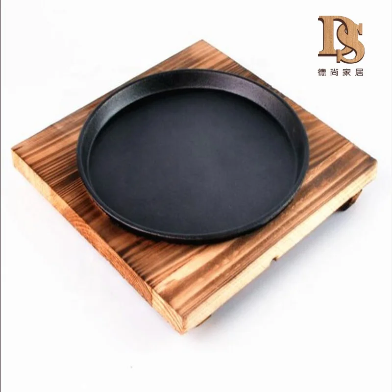  Деревянный поднос Teppanyaki ручной работы в Западном ресторане устойчивый к высоким